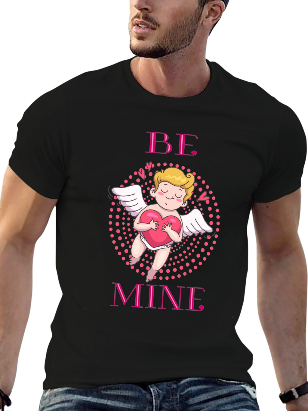 Be Mine Cupid Graphic Tee Valentines Day
