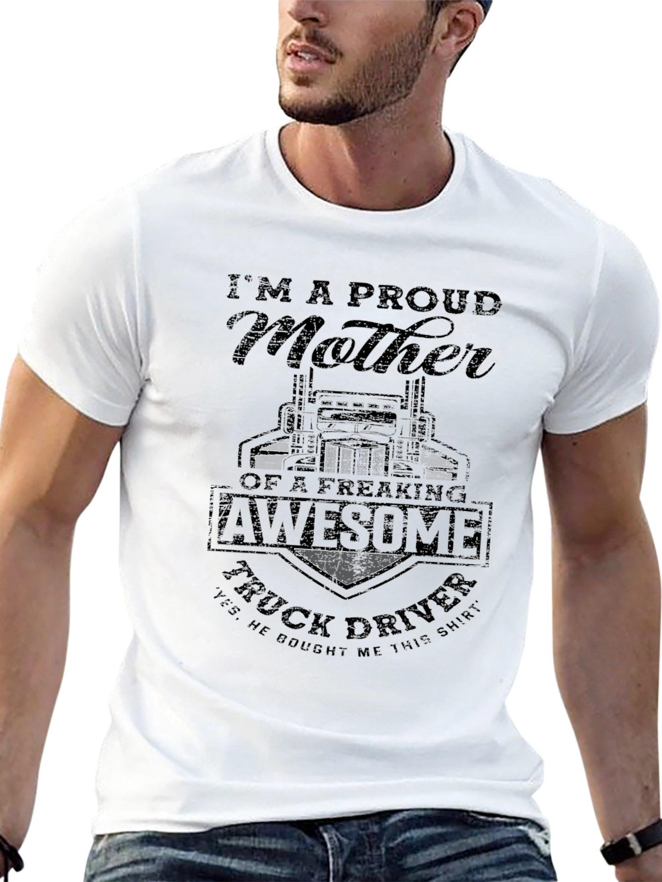 Proud Mother Truck Driver Graphic Tee