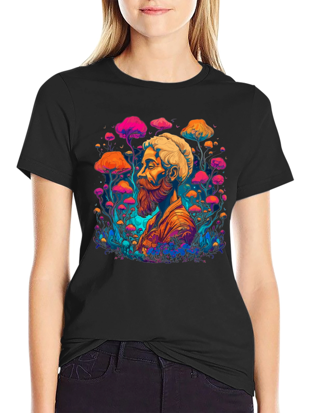 Psychedelic Shroom Guy Graphic T-Shirt