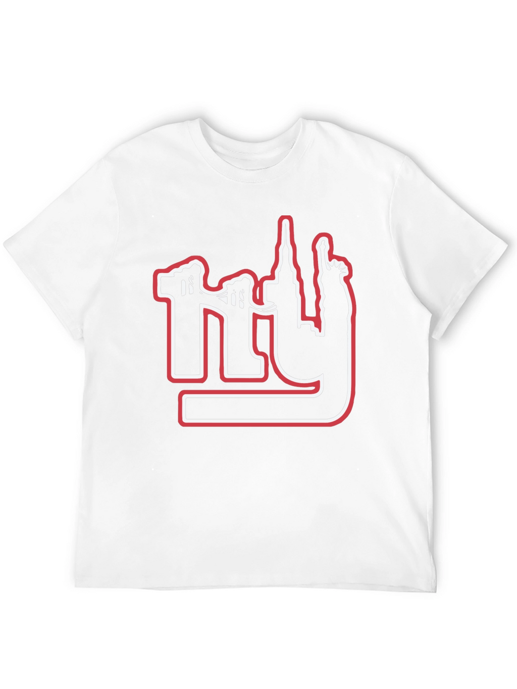 NY Skyline Graphic Print Black T-Shirt