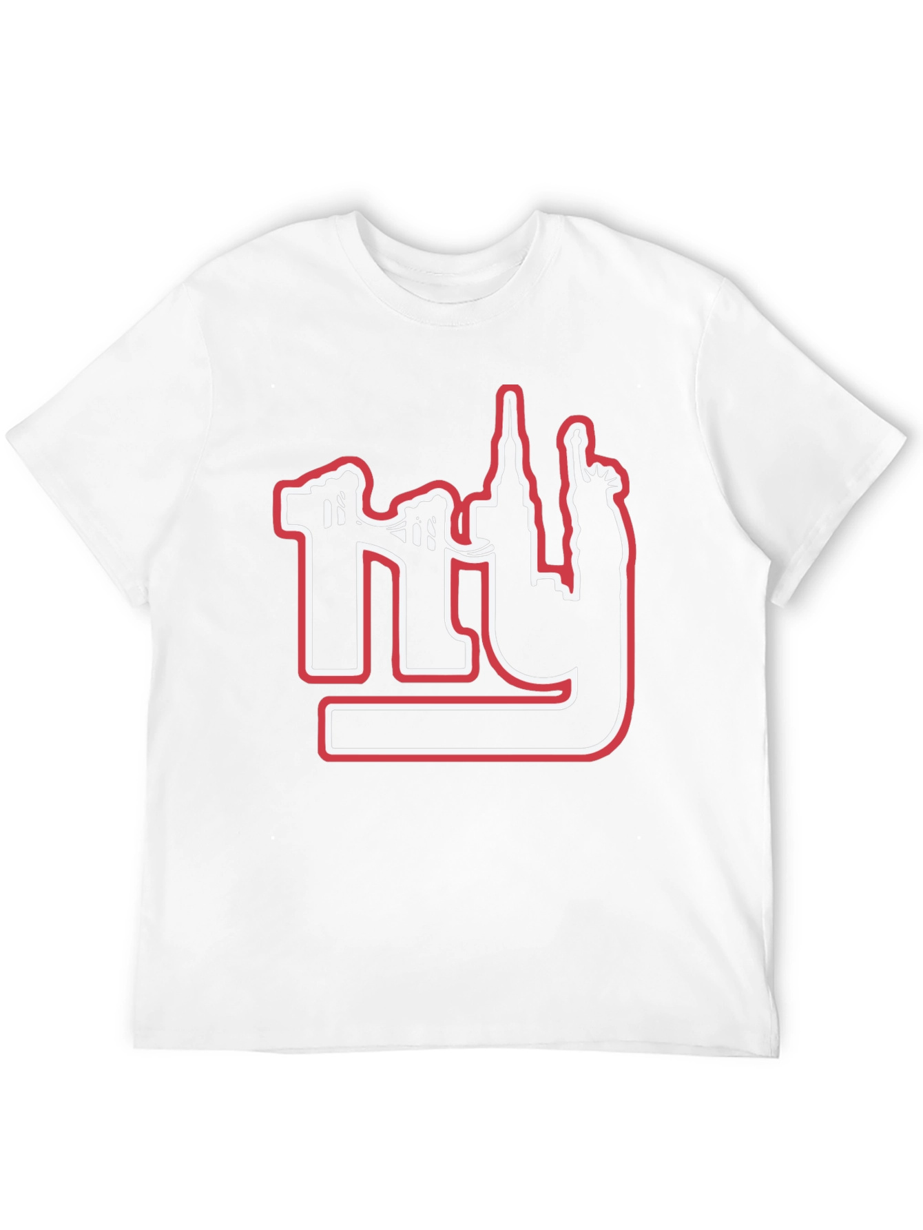NY Skyline Graphic Print Black T-Shirt
