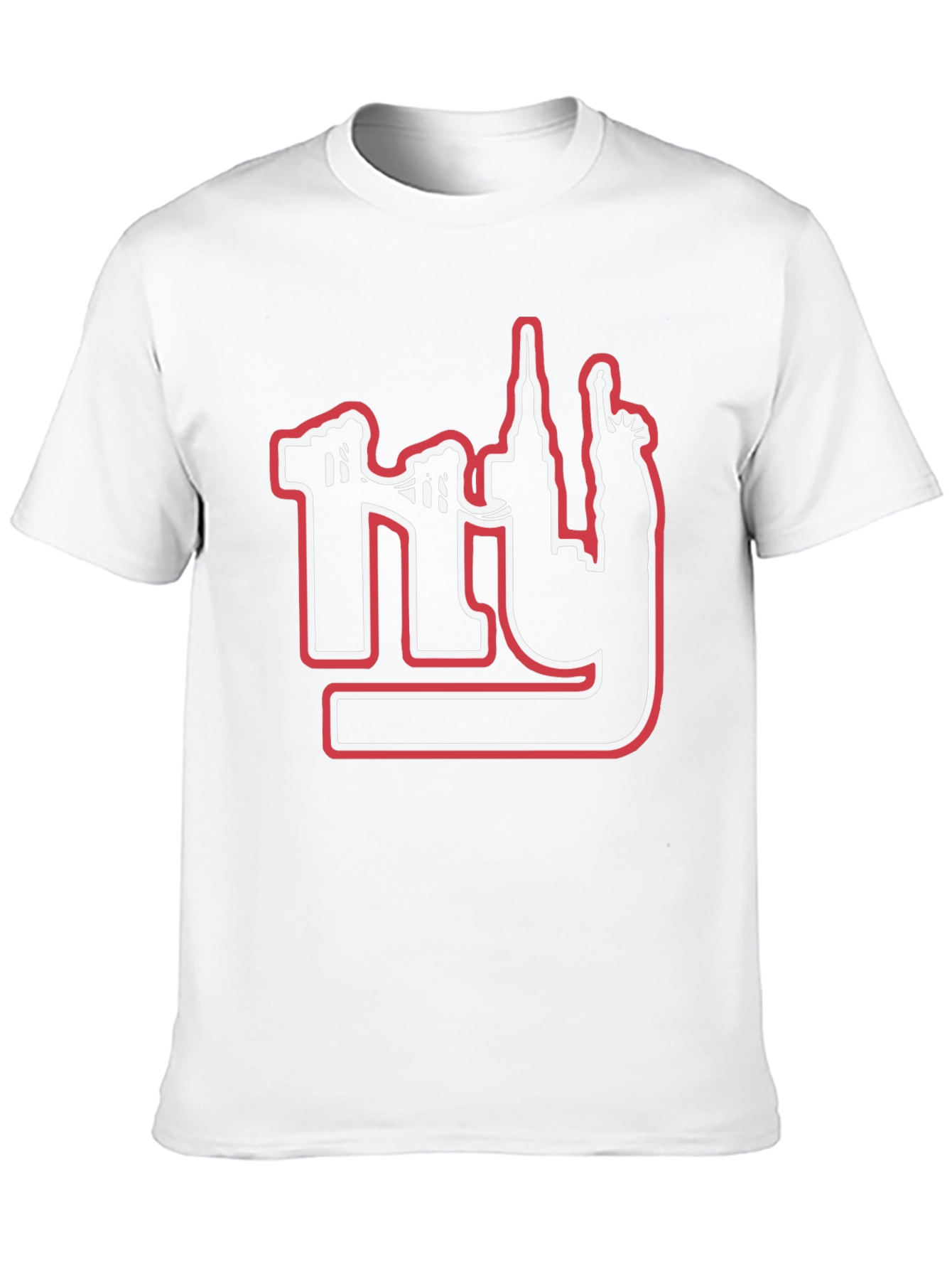 NY Skyline Graphic Print Black T-Shirt