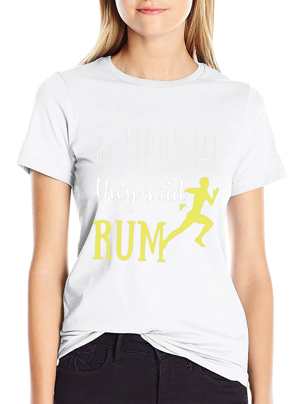 Funny Running T-Shirt - I Thought They Said Rum