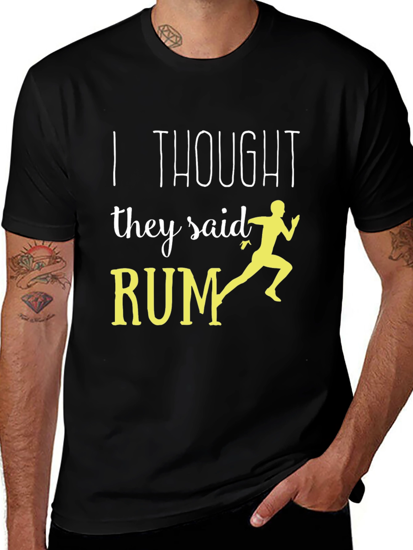 Funny Running T-Shirt - I Thought They Said Rum