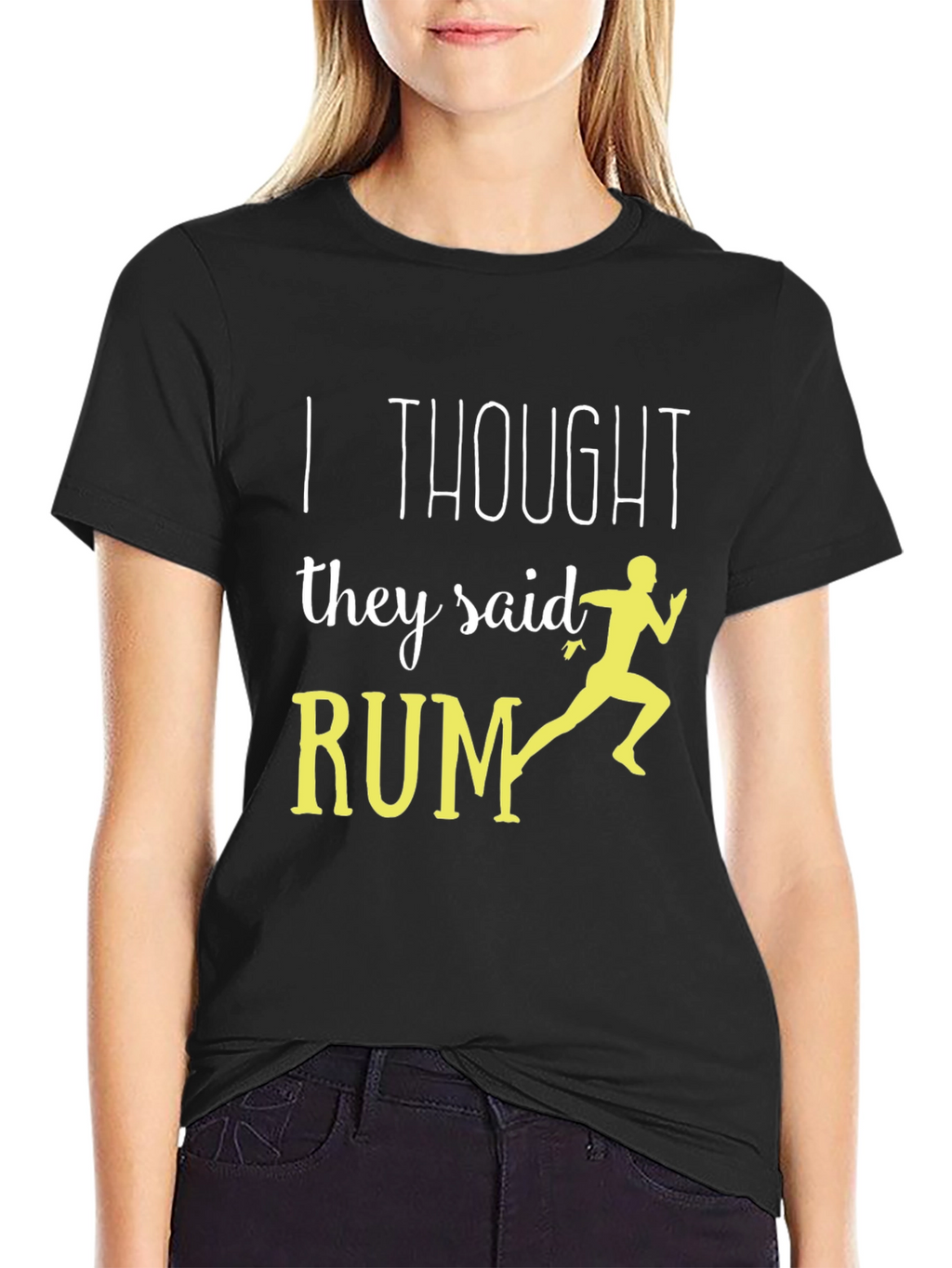 Funny Running T-Shirt - I Thought They Said Rum