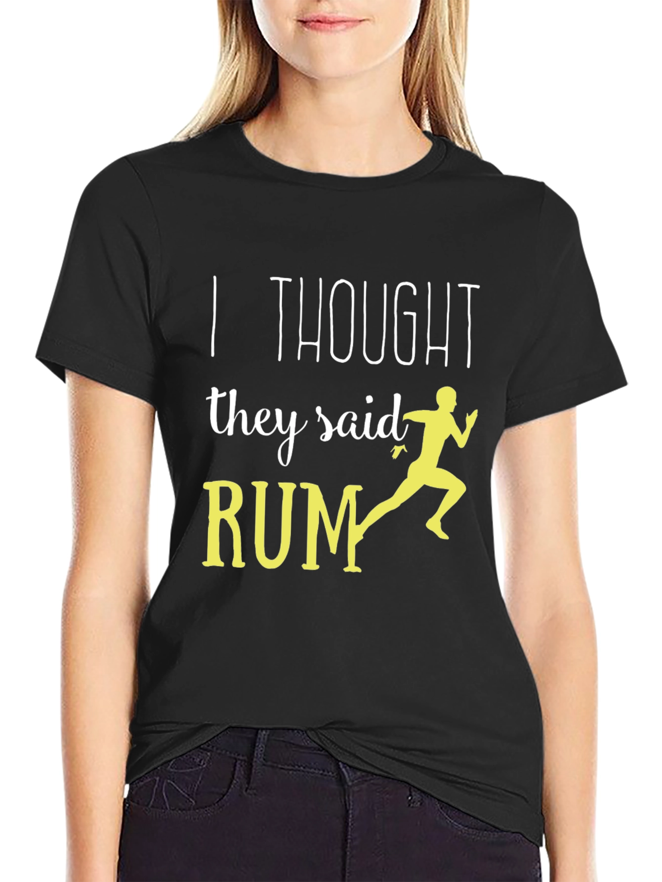 Funny Running T-Shirt - I Thought They Said Rum