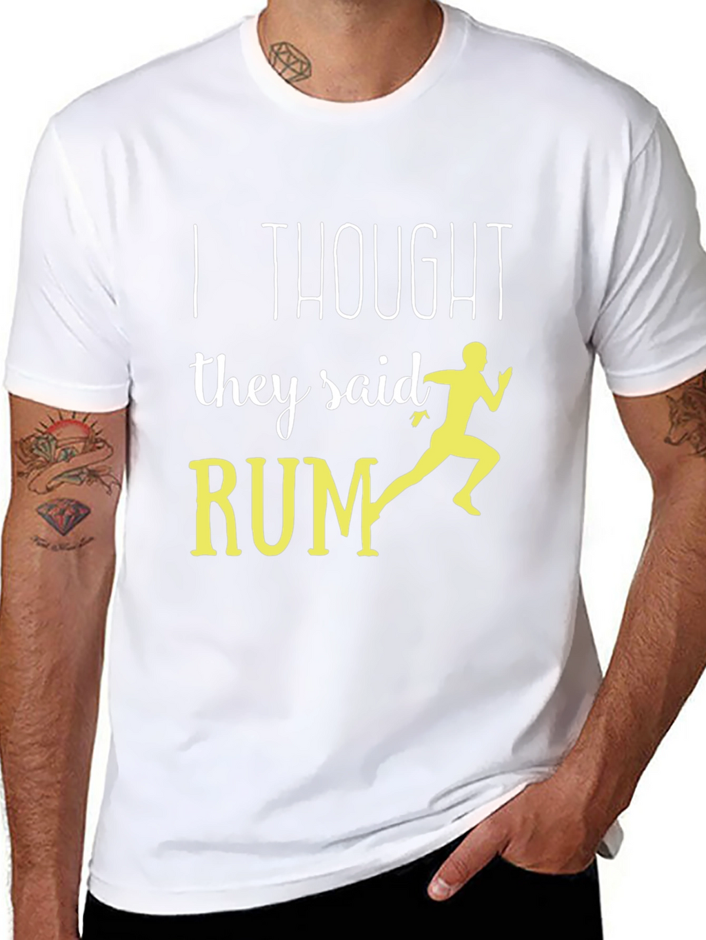 Funny Running T-Shirt - I Thought They Said Rum