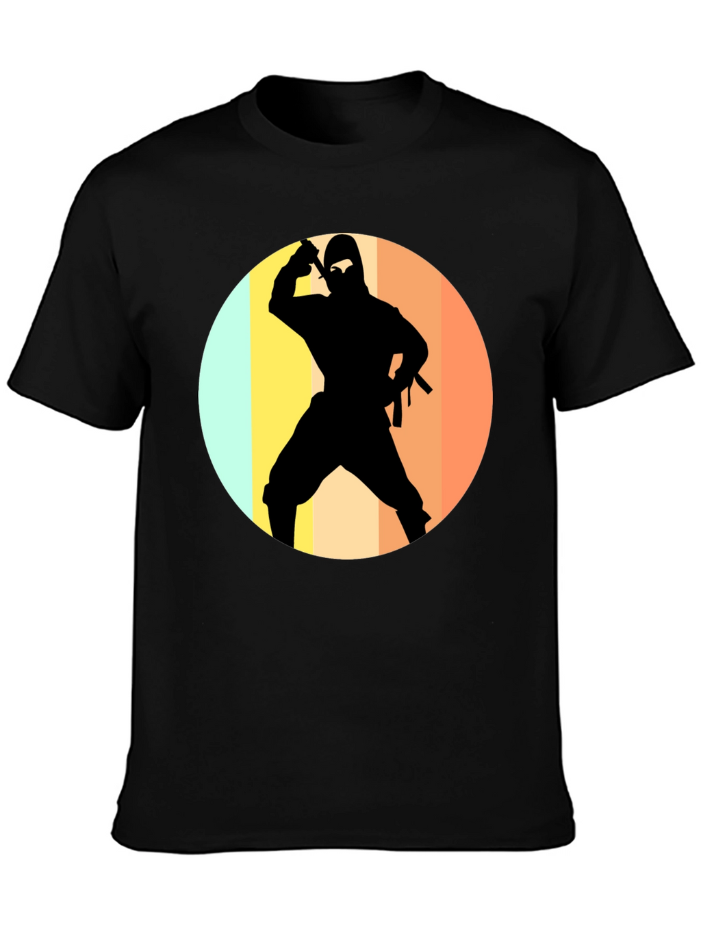 Ninja Silhouette Retro T-Shirt