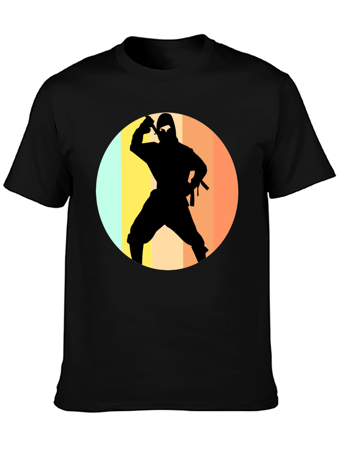 Ninja Silhouette Retro T-Shirt