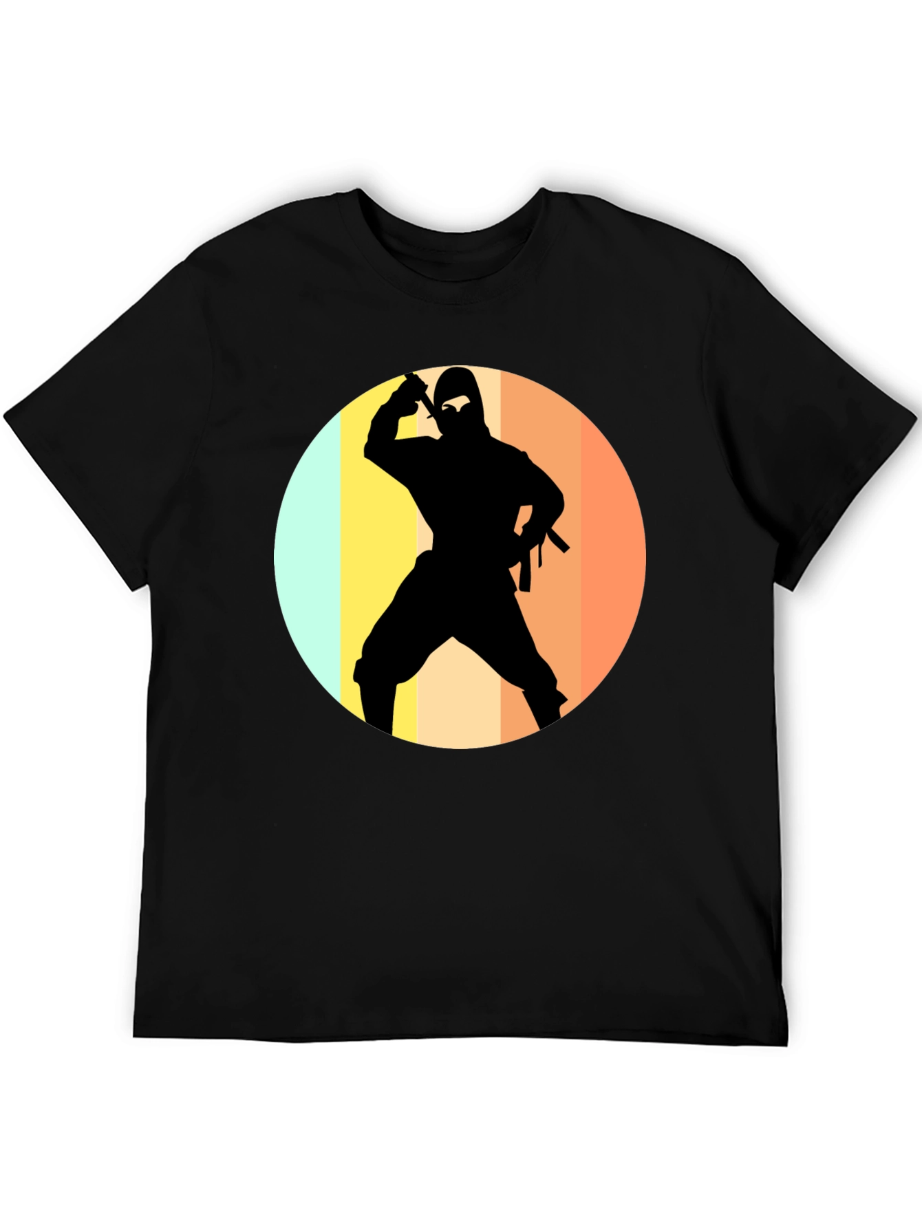 Ninja Silhouette Retro T-Shirt