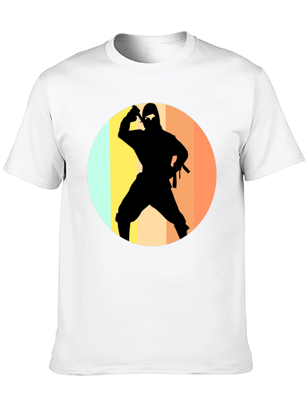 Ninja Silhouette Retro T-Shirt