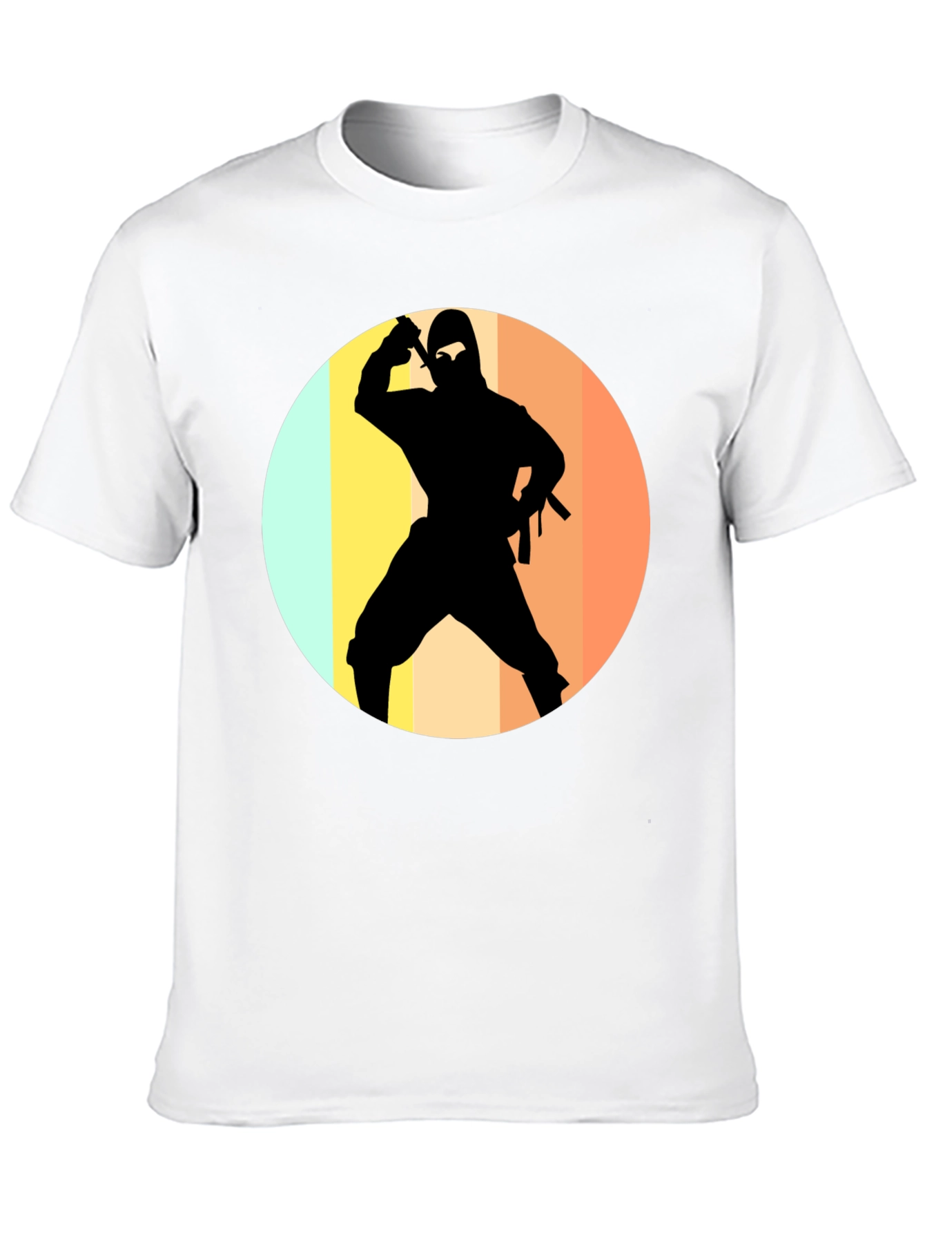 Ninja Silhouette Retro T-Shirt