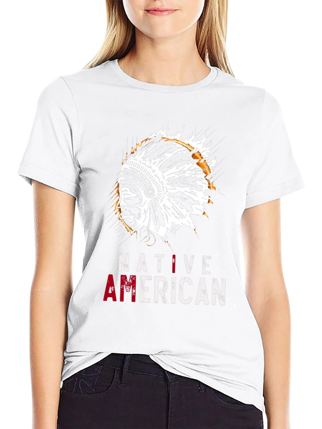 Native American Headdress Graphic T-Shirt