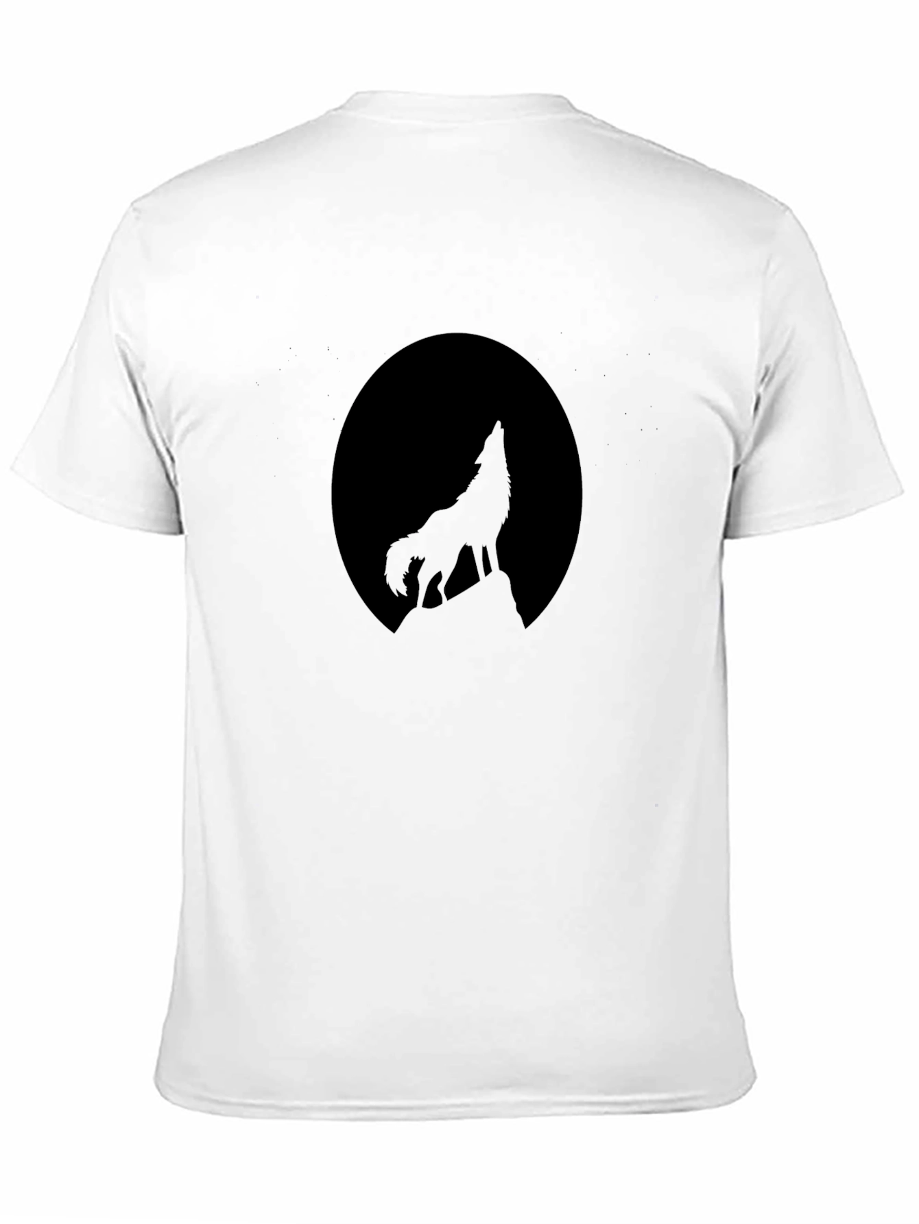 Wolf Moon Silhouette T-Shirt - Black Graphic Tee