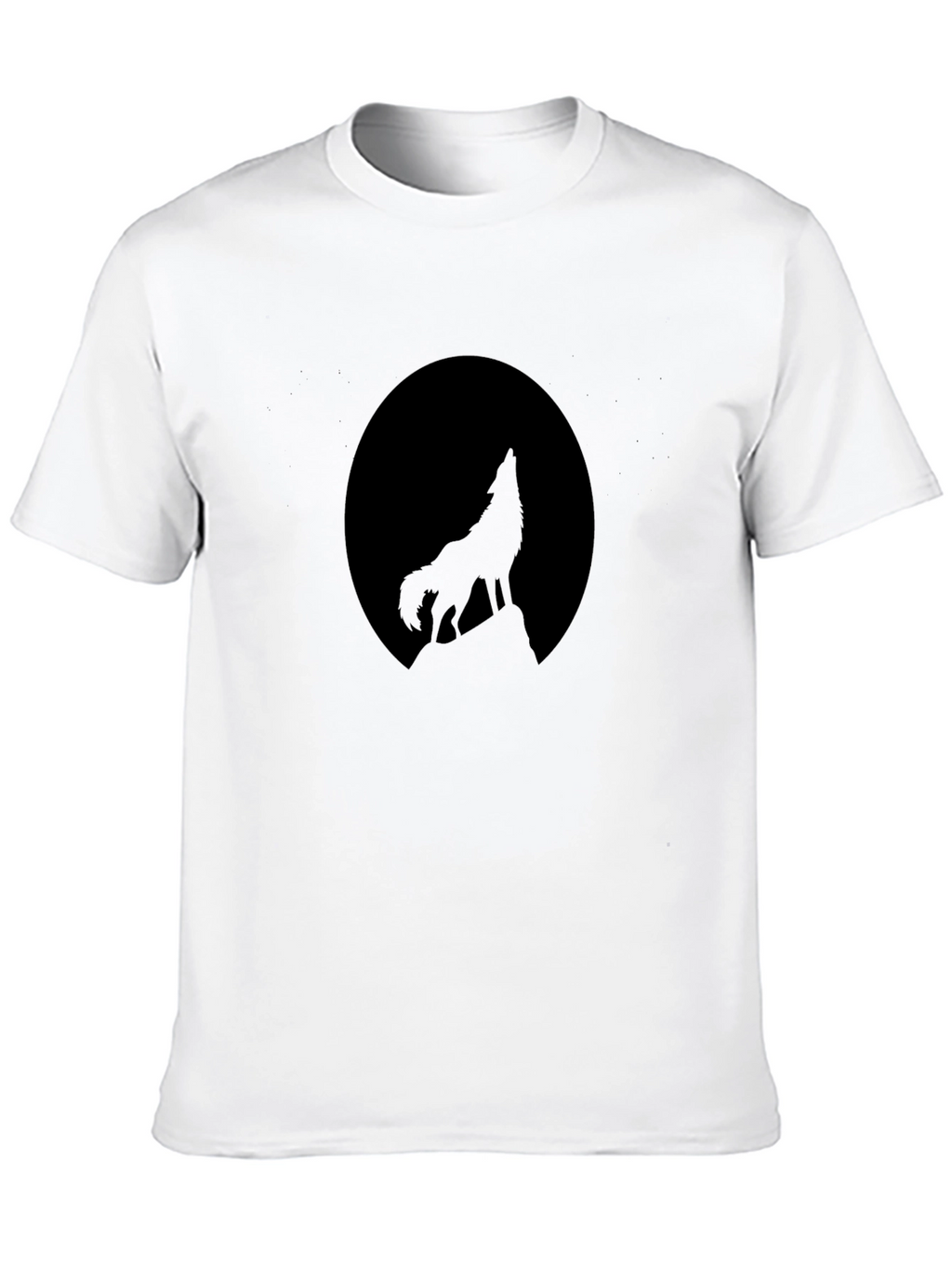 Wolf Moon Silhouette T-Shirt - Black Graphic Tee