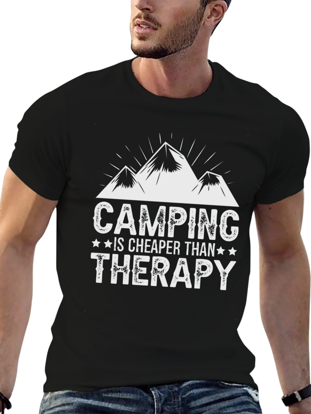 Camping is Cheaper Than Therapy T-Shirt