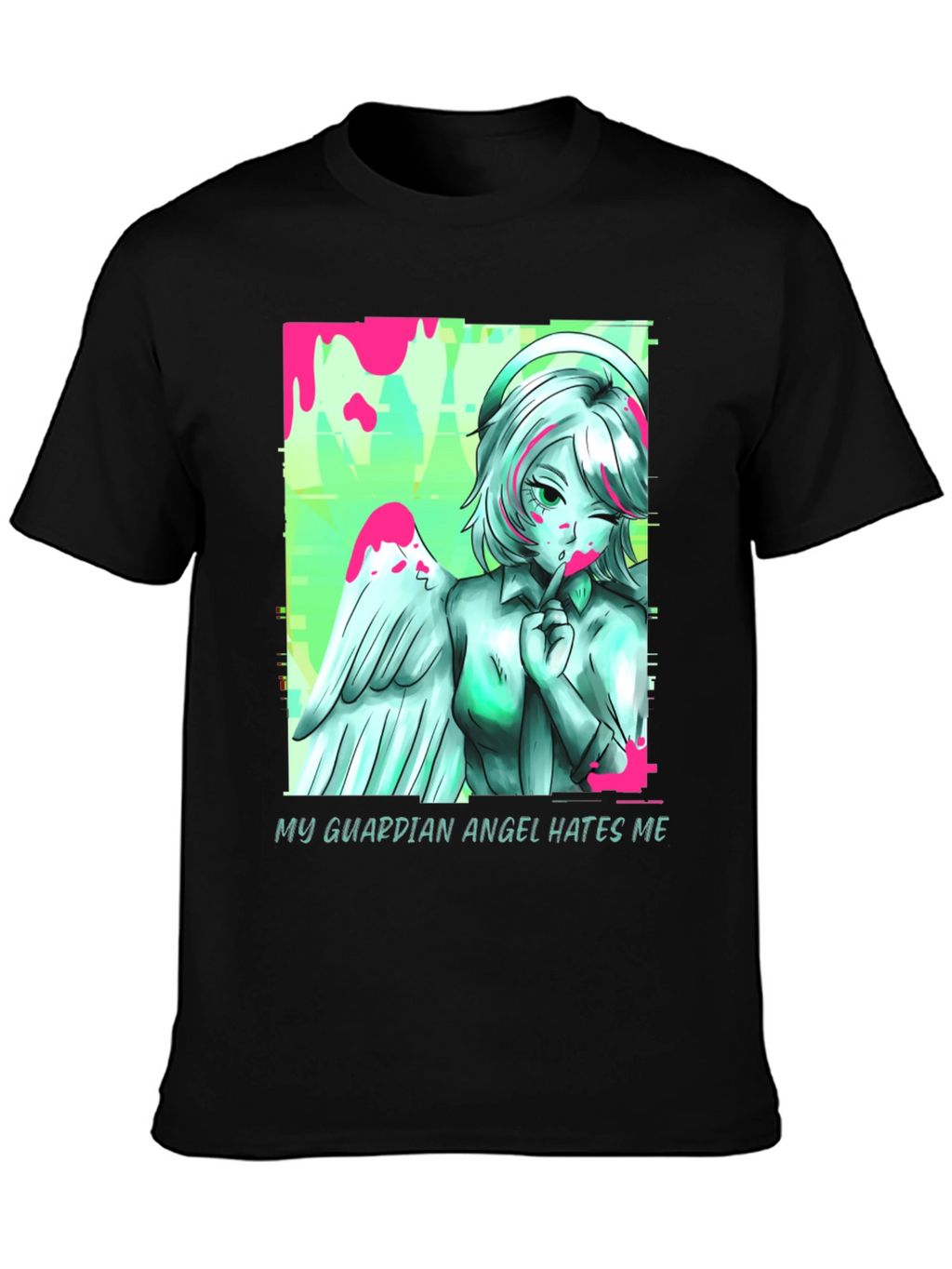 Guardian Angel Graphic Tee - Unisex Black T-Shirt