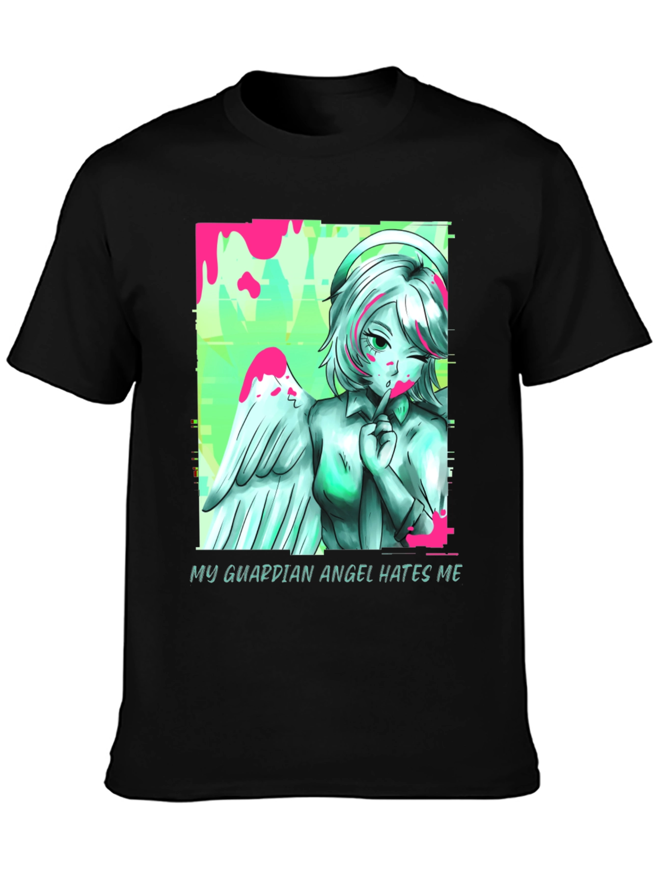 Guardian Angel Graphic Tee - Unisex Black T-Shirt
