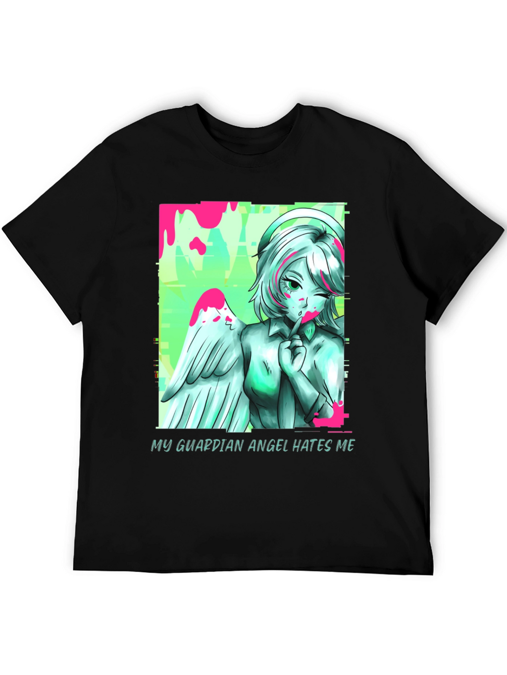Guardian Angel Graphic Tee - Unisex Black T-Shirt