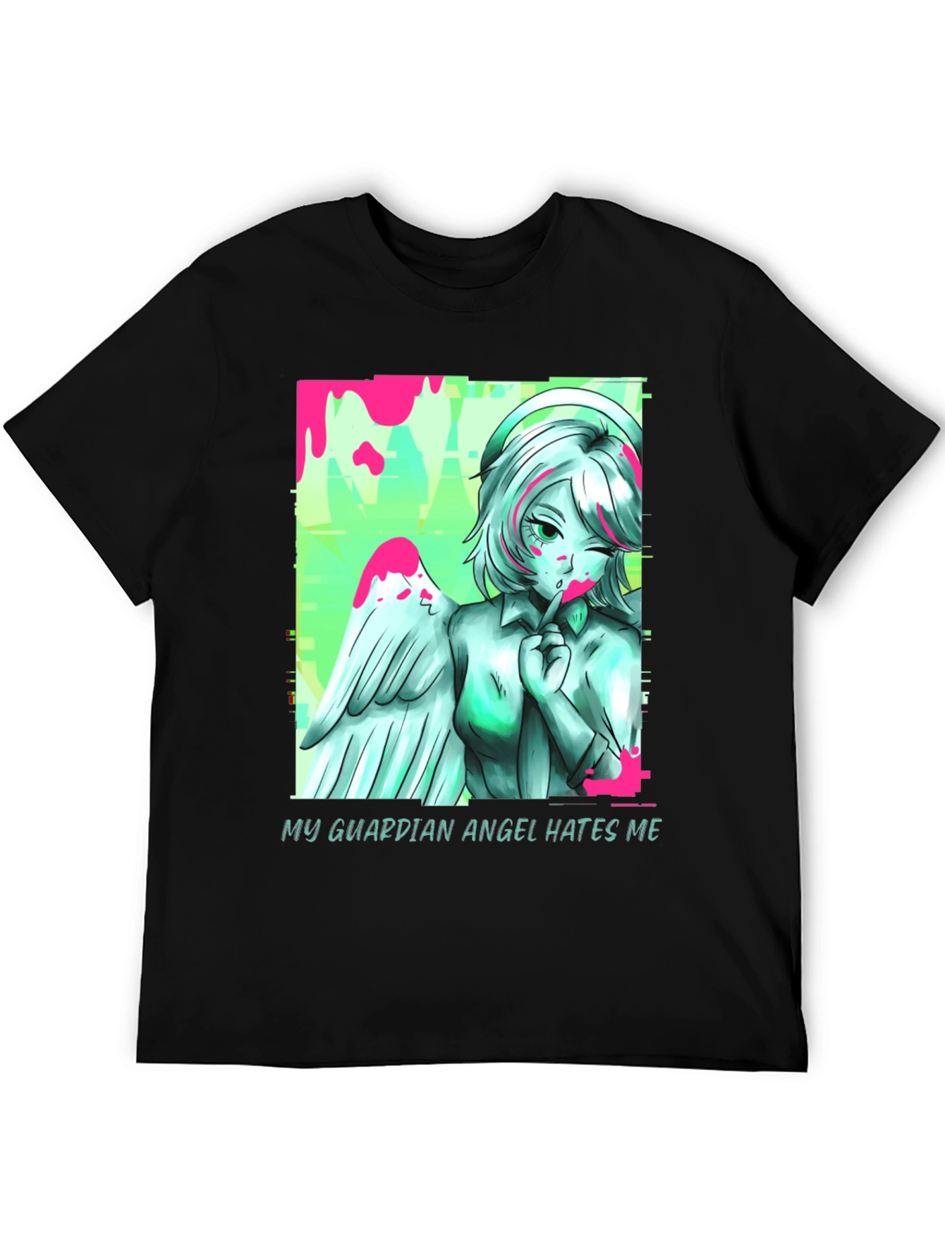 Guardian Angel Graphic Tee - Unisex Black T-Shirt