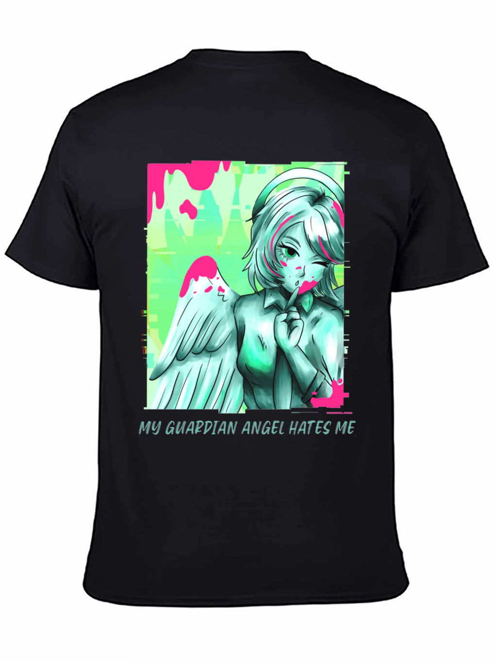 Guardian Angel Graphic Tee - Unisex Black T-Shirt