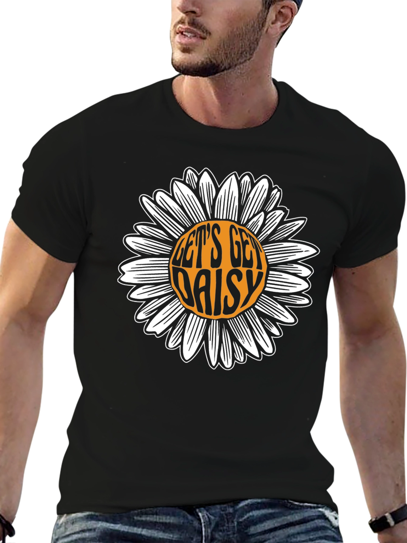 Lets Get Daisy Black T-Shirt