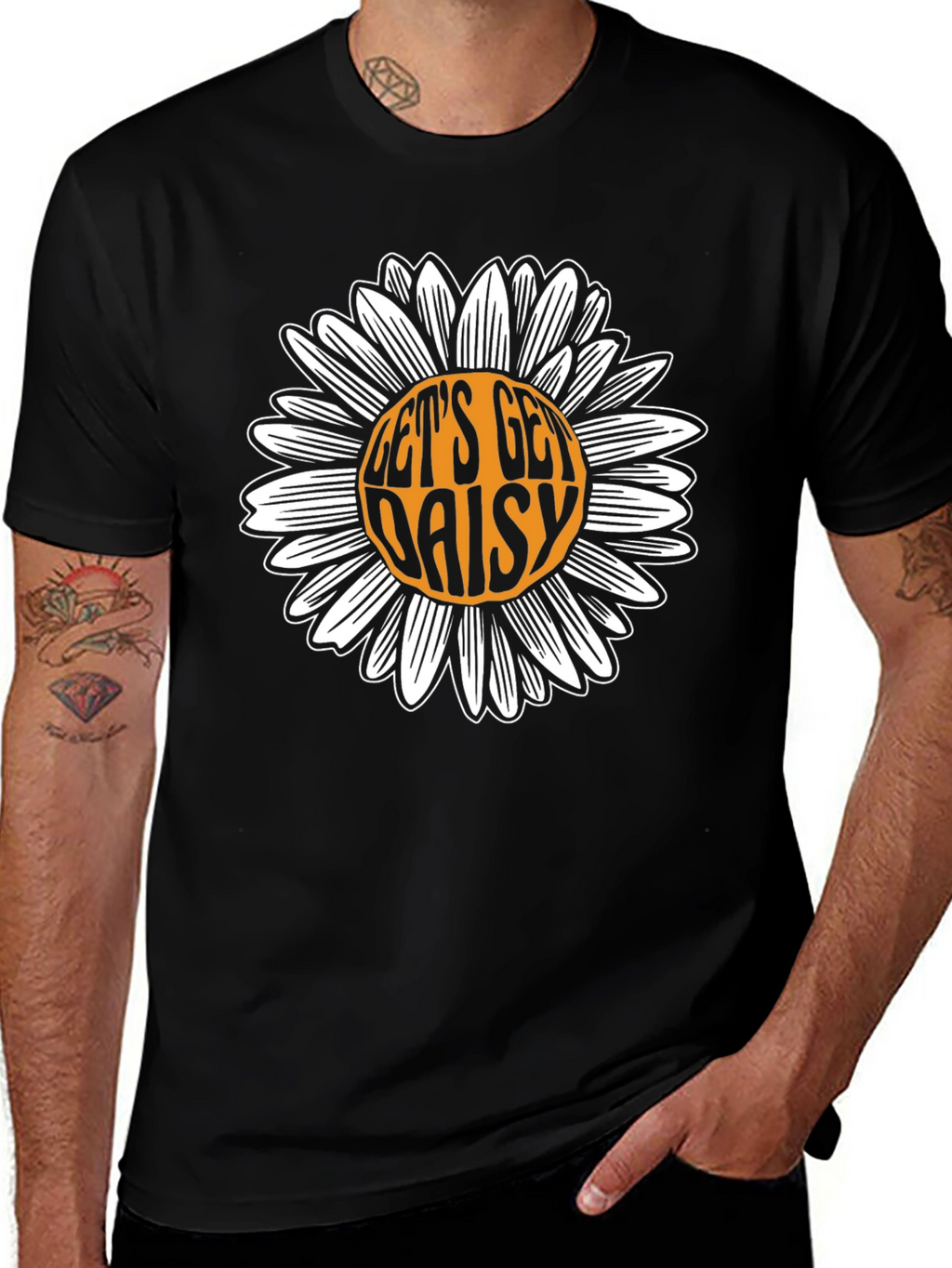 Lets Get Daisy Black T-Shirt