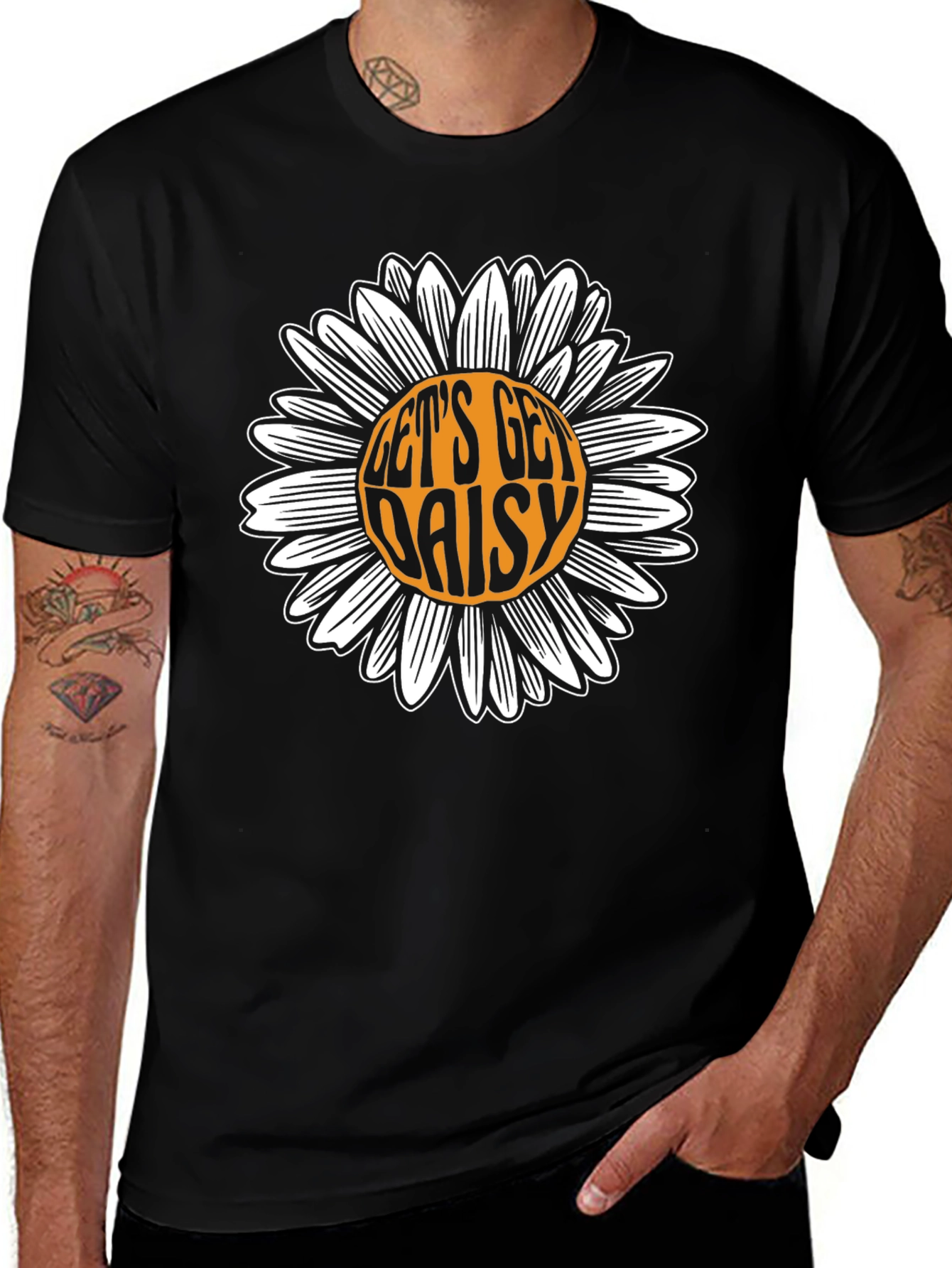 Lets Get Daisy Black T-Shirt