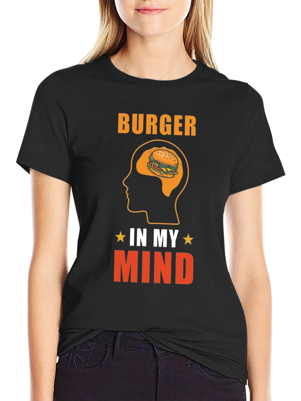 Burger In My Mind Graphic Tee - Foodie T-Shirt