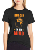 Burger In My Mind Graphic Tee - Foodie T-Shirt
