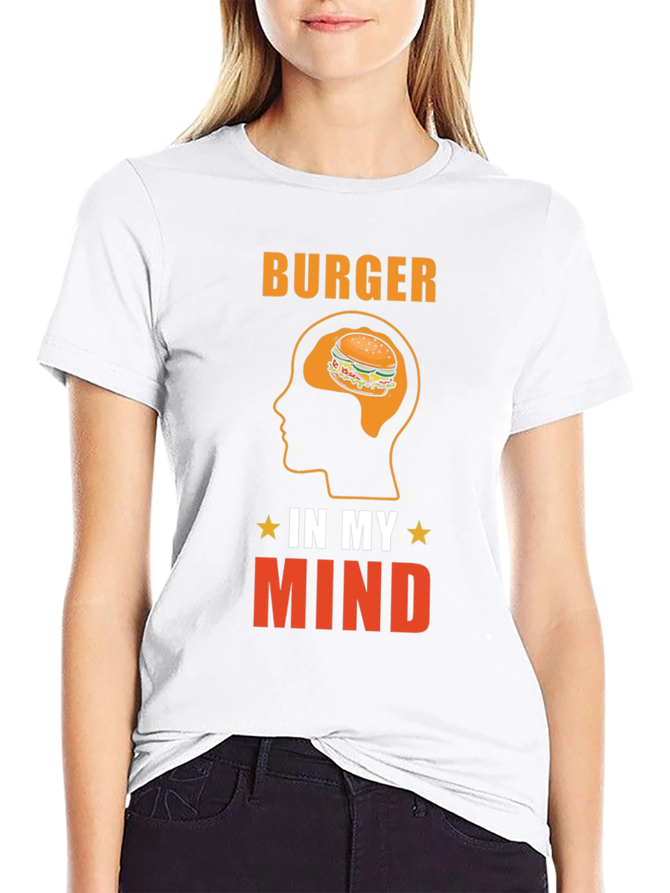 Burger In My Mind Graphic Tee - Foodie T-Shirt