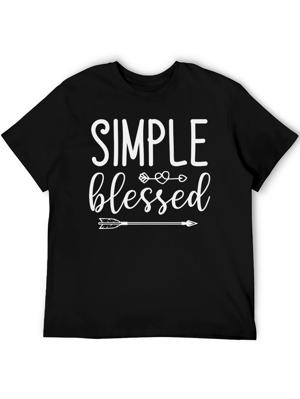Simple Blessed Arrow T-Shirt - Black