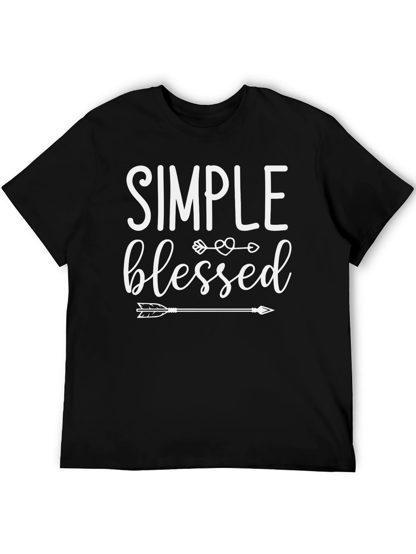 Simple Blessed Arrow T-Shirt - Black