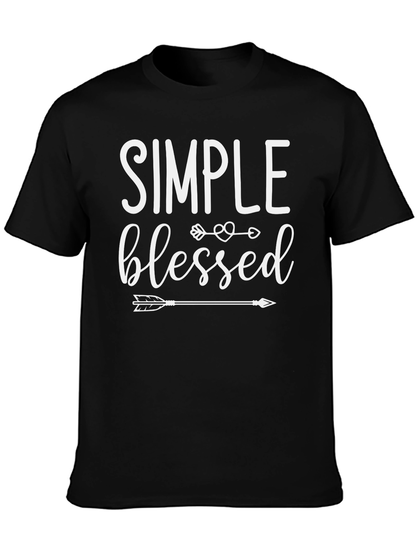 Simple Blessed Arrow T-Shirt - Black