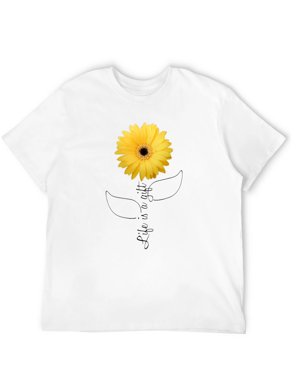 Life is a Gift Sunflower Graphic T-Shirt