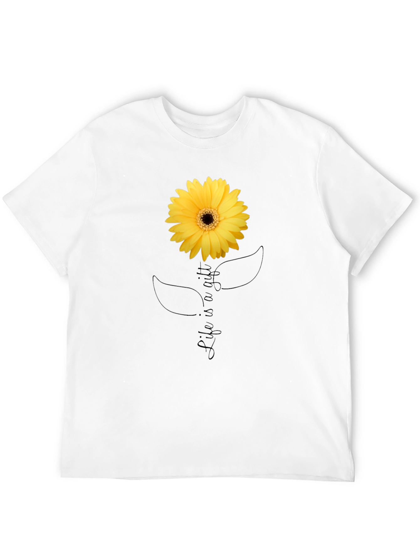 Life is a Gift Sunflower Graphic T-Shirt