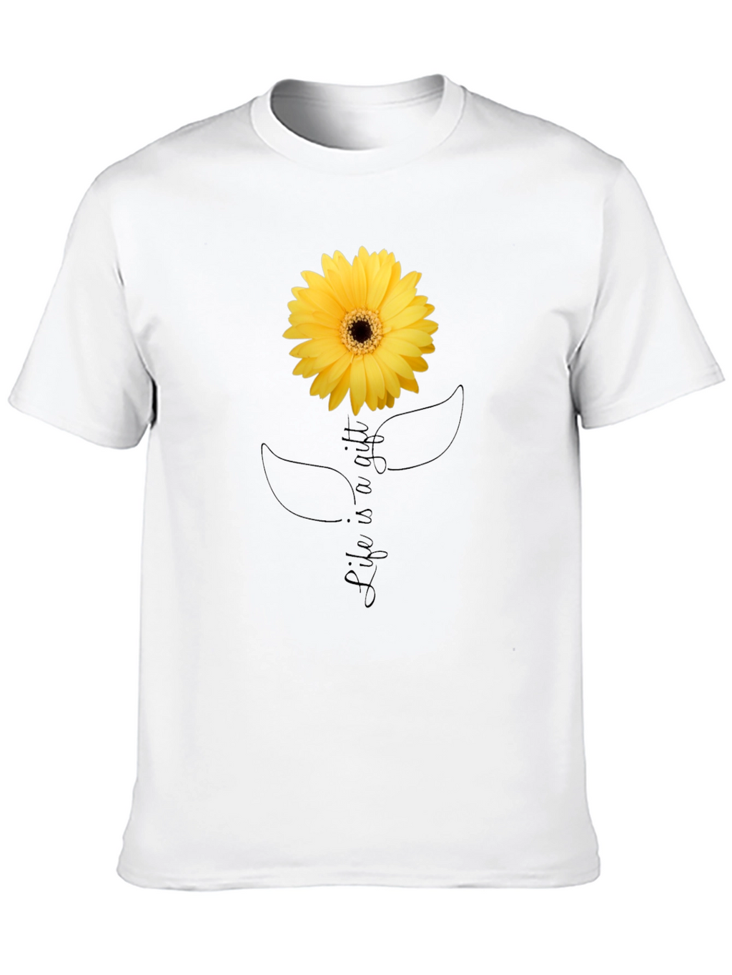 Life is a Gift Sunflower Graphic T-Shirt