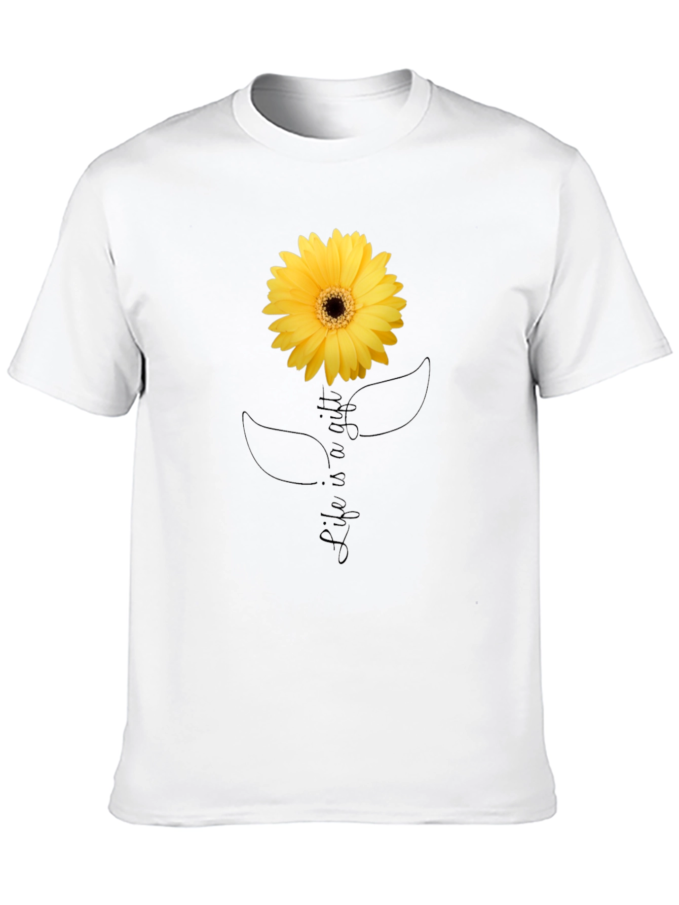 Life is a Gift Sunflower Graphic T-Shirt