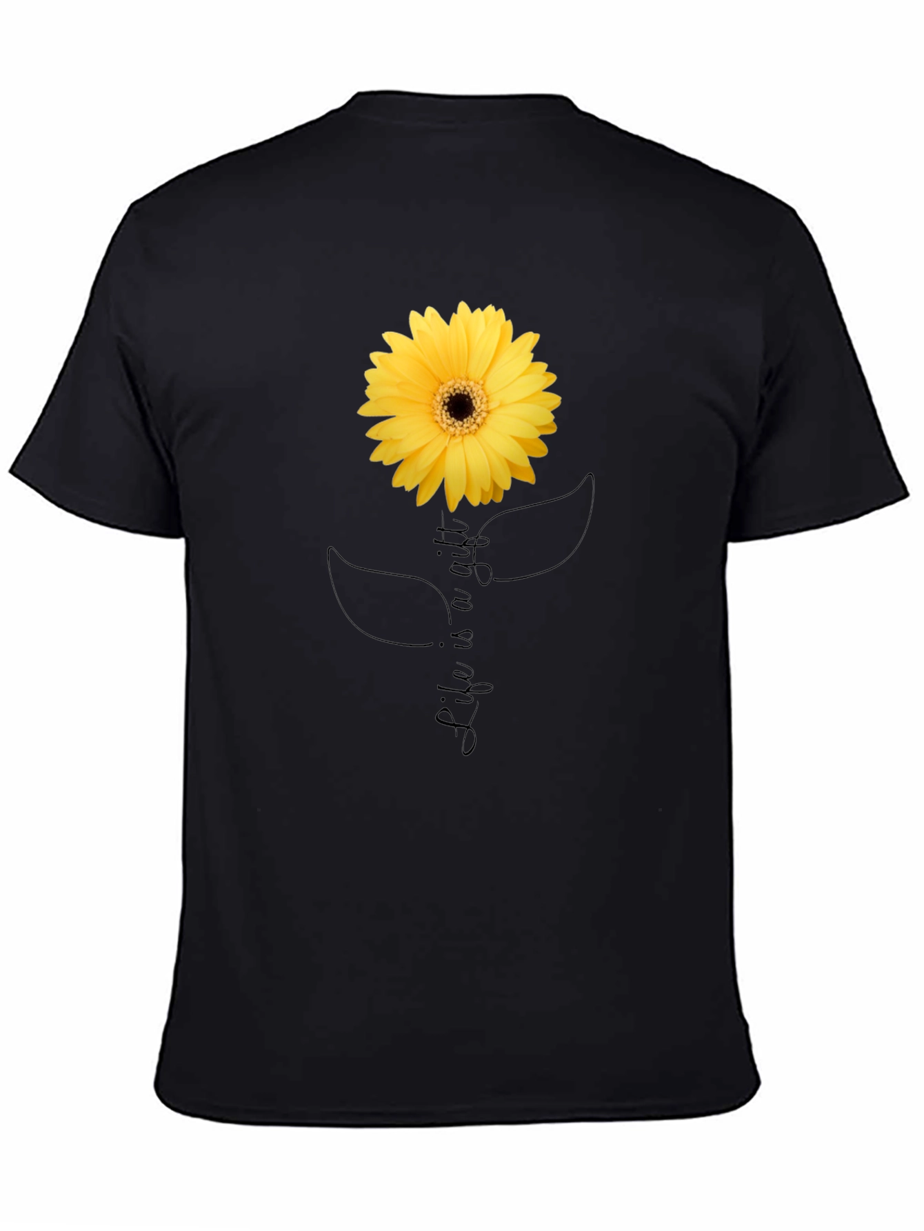 Life is a Gift Sunflower Graphic T-Shirt