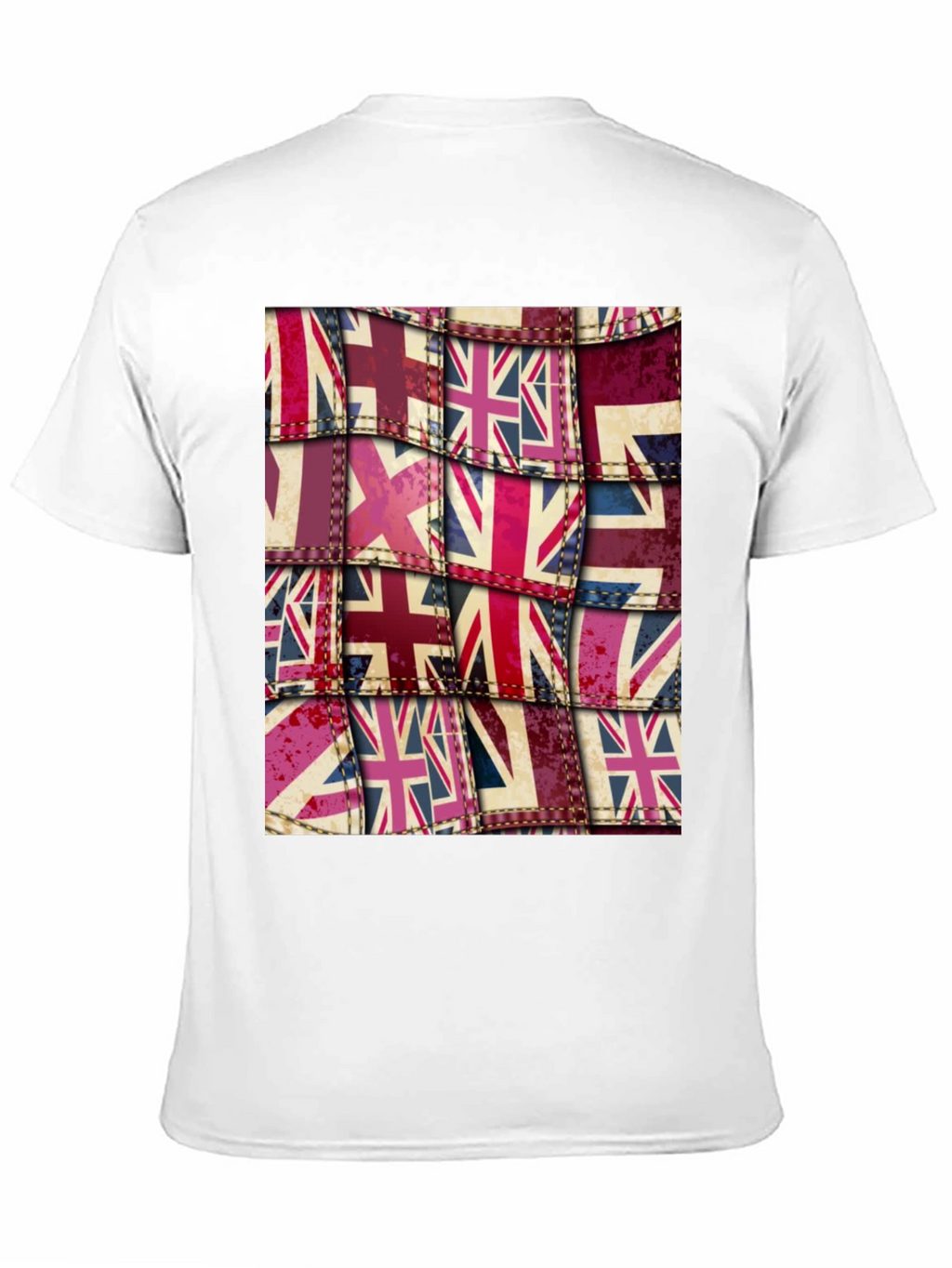 Union Jack Flag Patchwork Graphic Tee