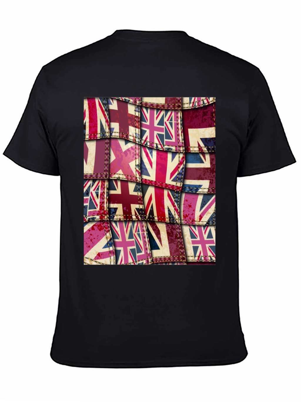 Union Jack Flag Patchwork Graphic Tee
