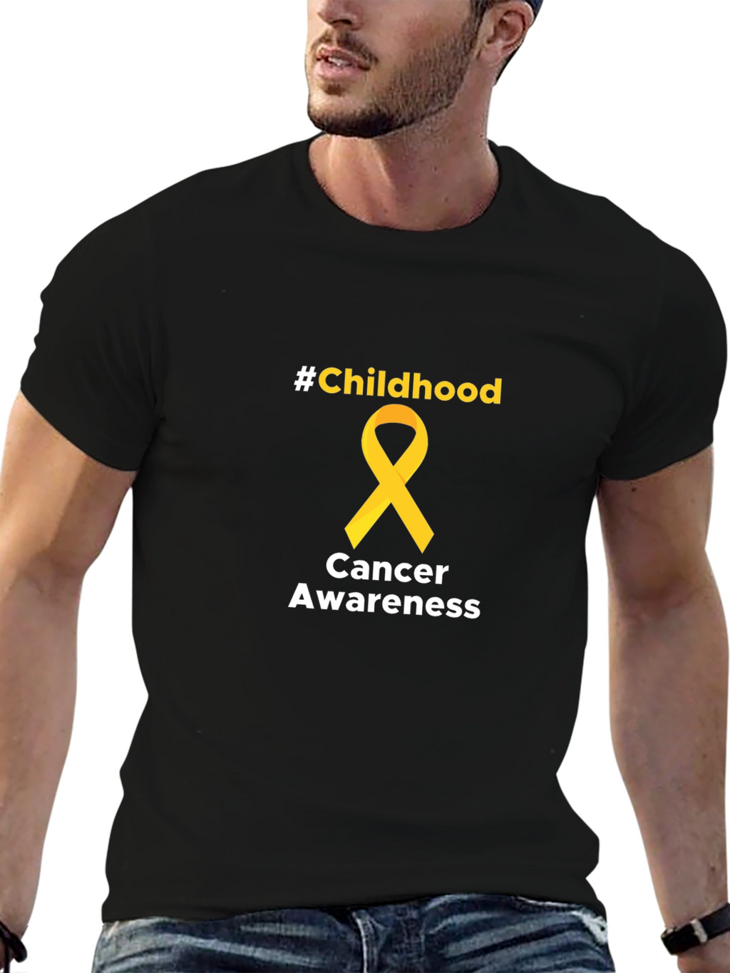 Childhood Cancer Awareness Tee - Black