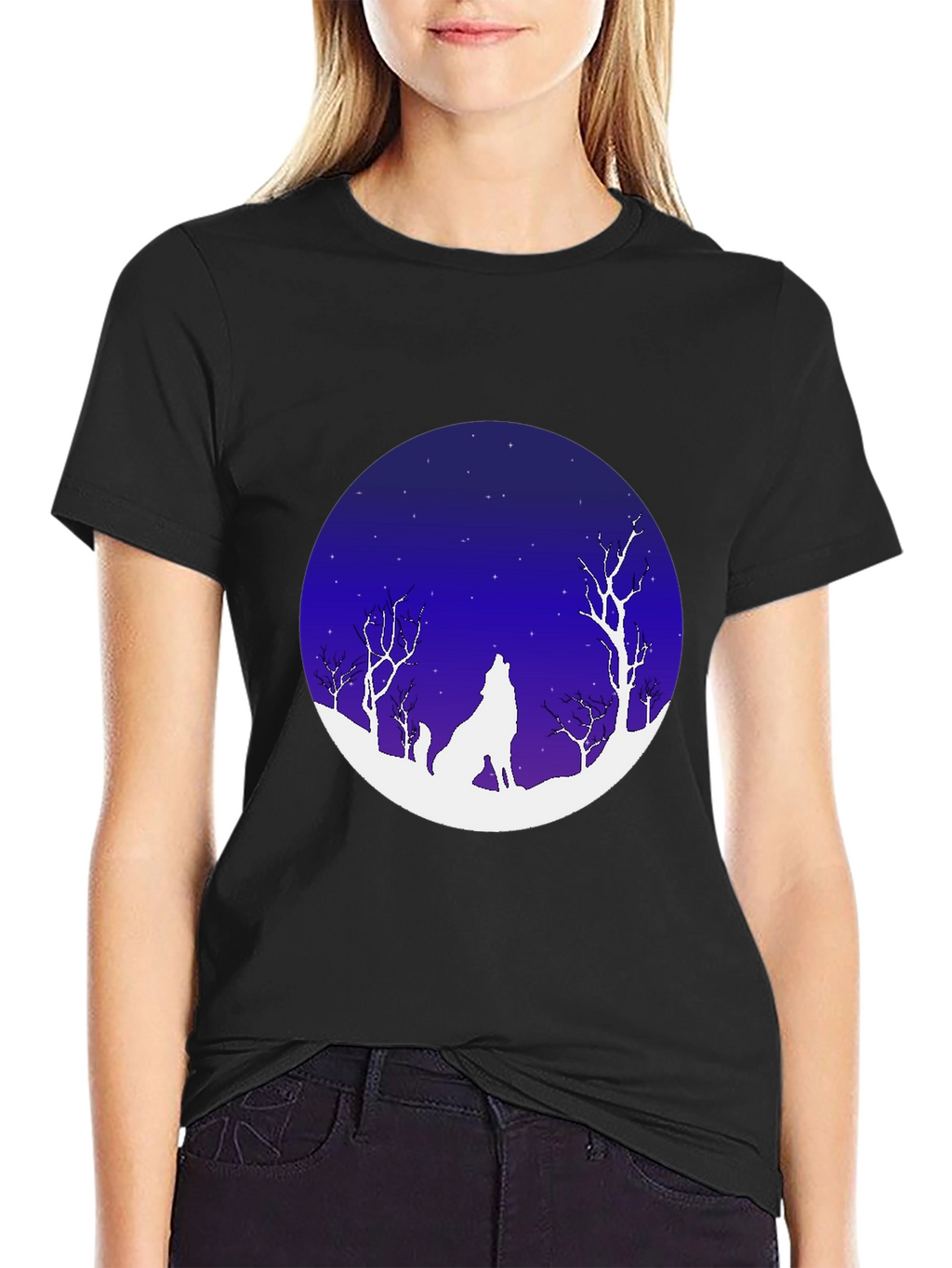Wolf Moon Night Graphic Tee