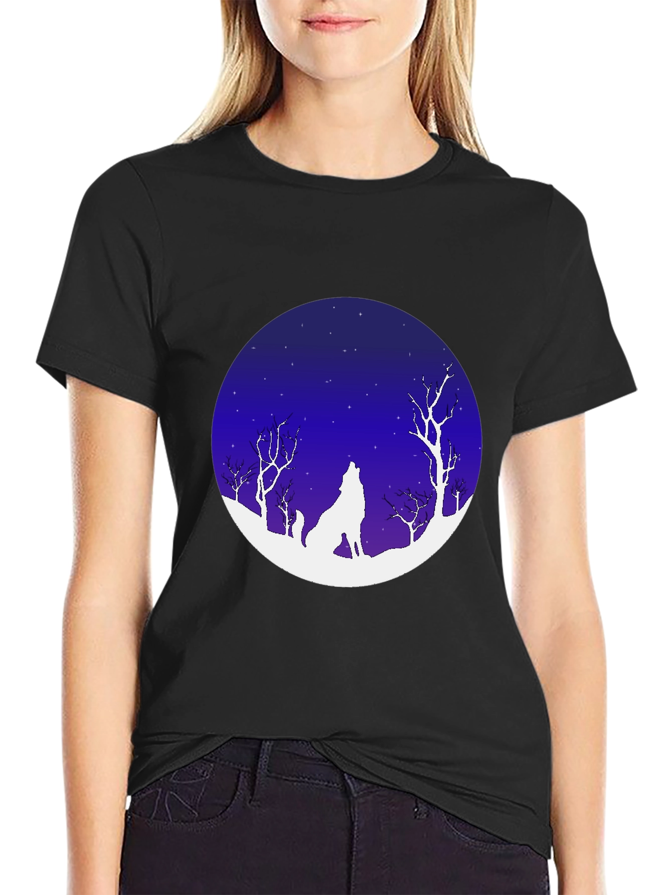 Wolf Moon Night Graphic Tee