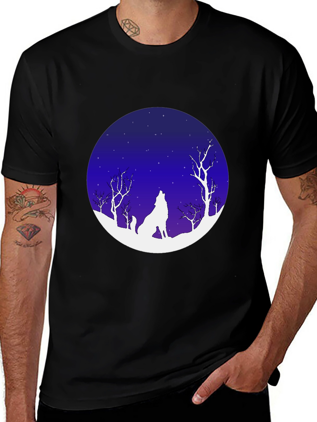 Wolf Moon Night Graphic Tee
