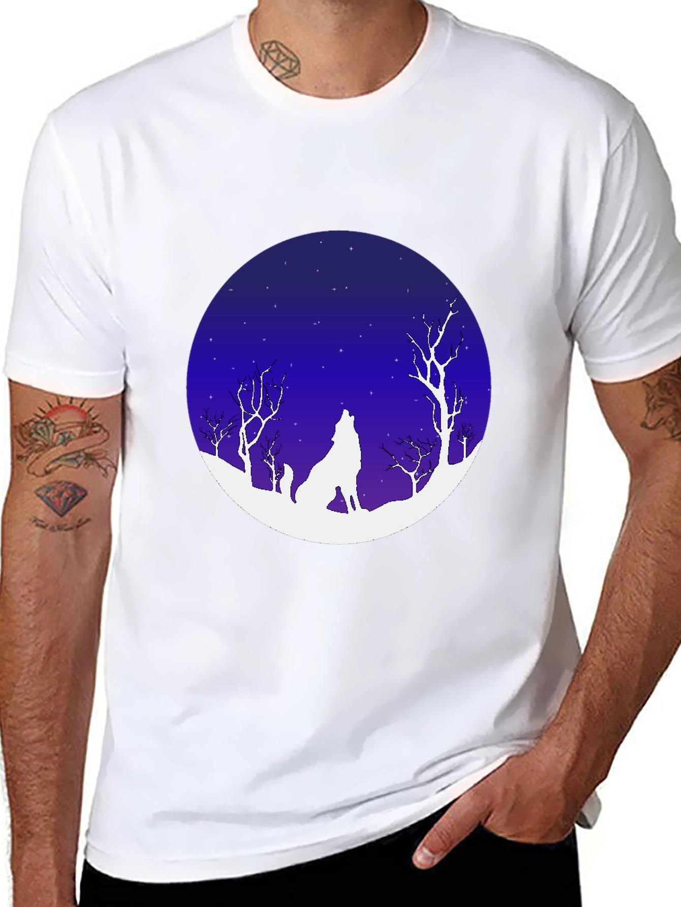 Wolf Moon Night Graphic Tee