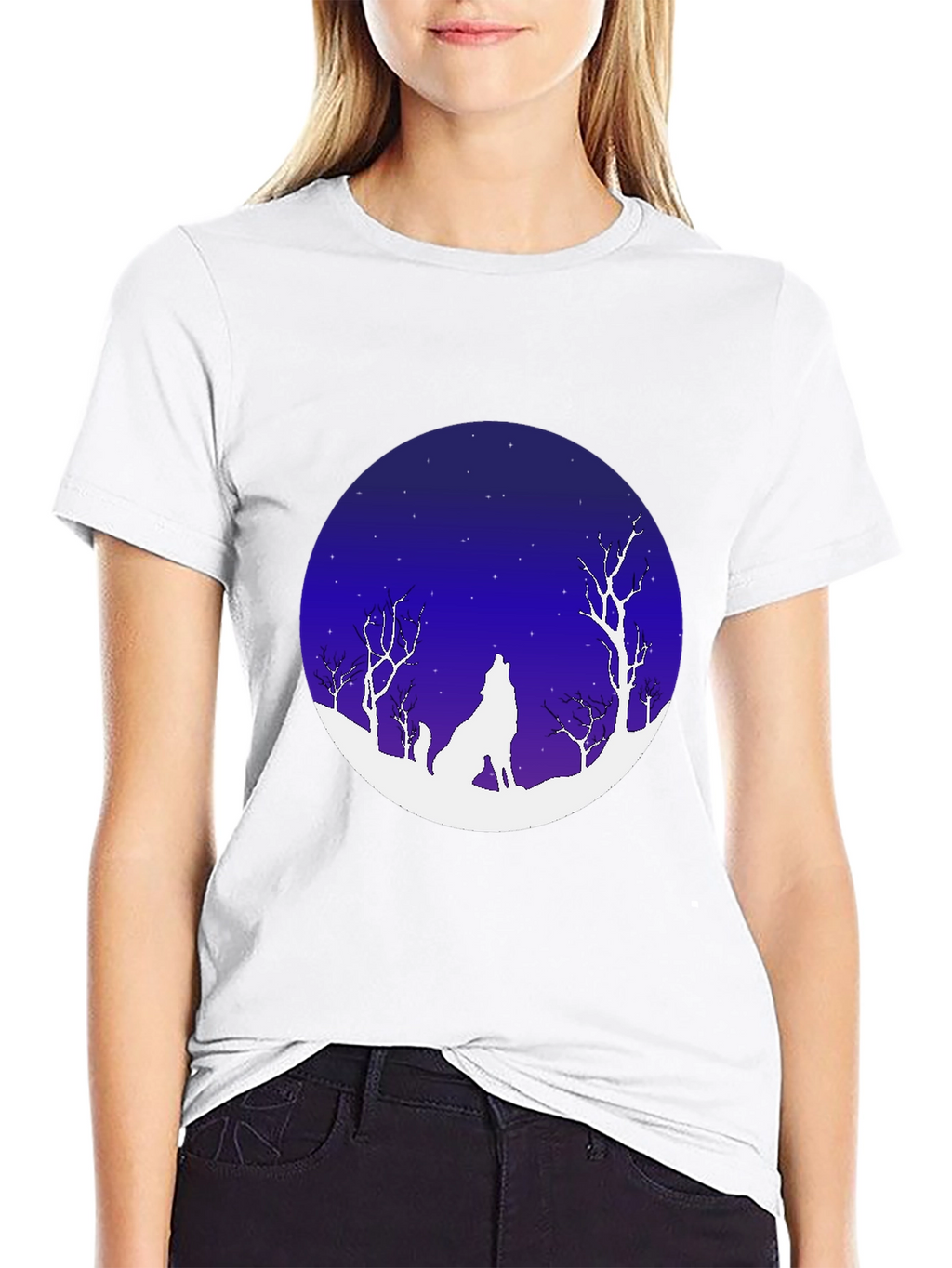 Wolf Moon Night Graphic Tee