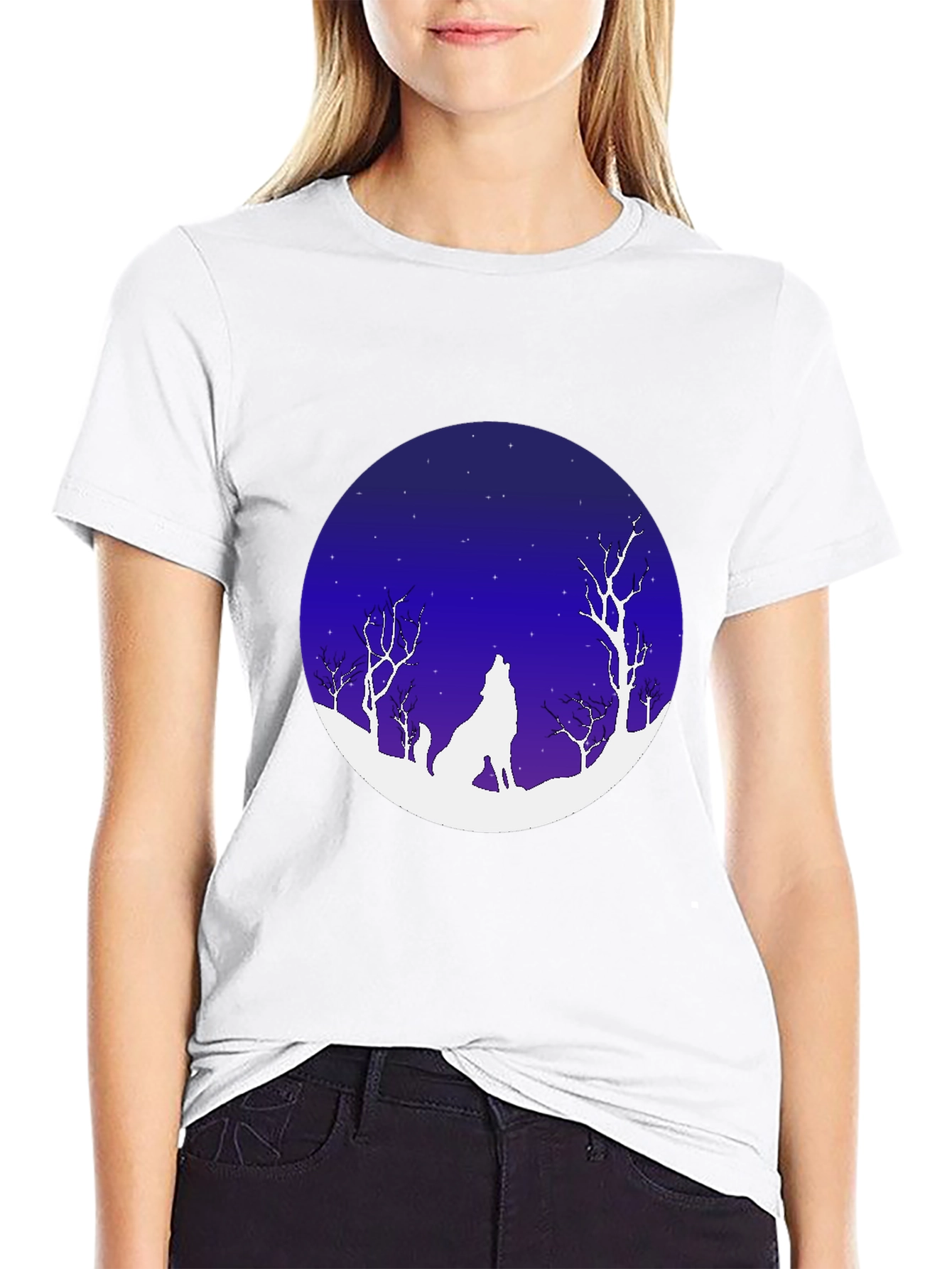 Wolf Moon Night Graphic Tee