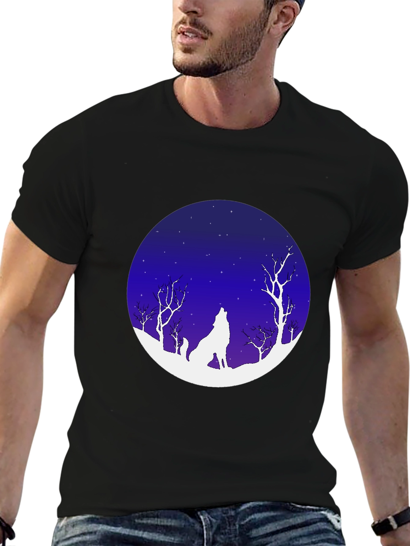 Wolf Moon Night Graphic Tee