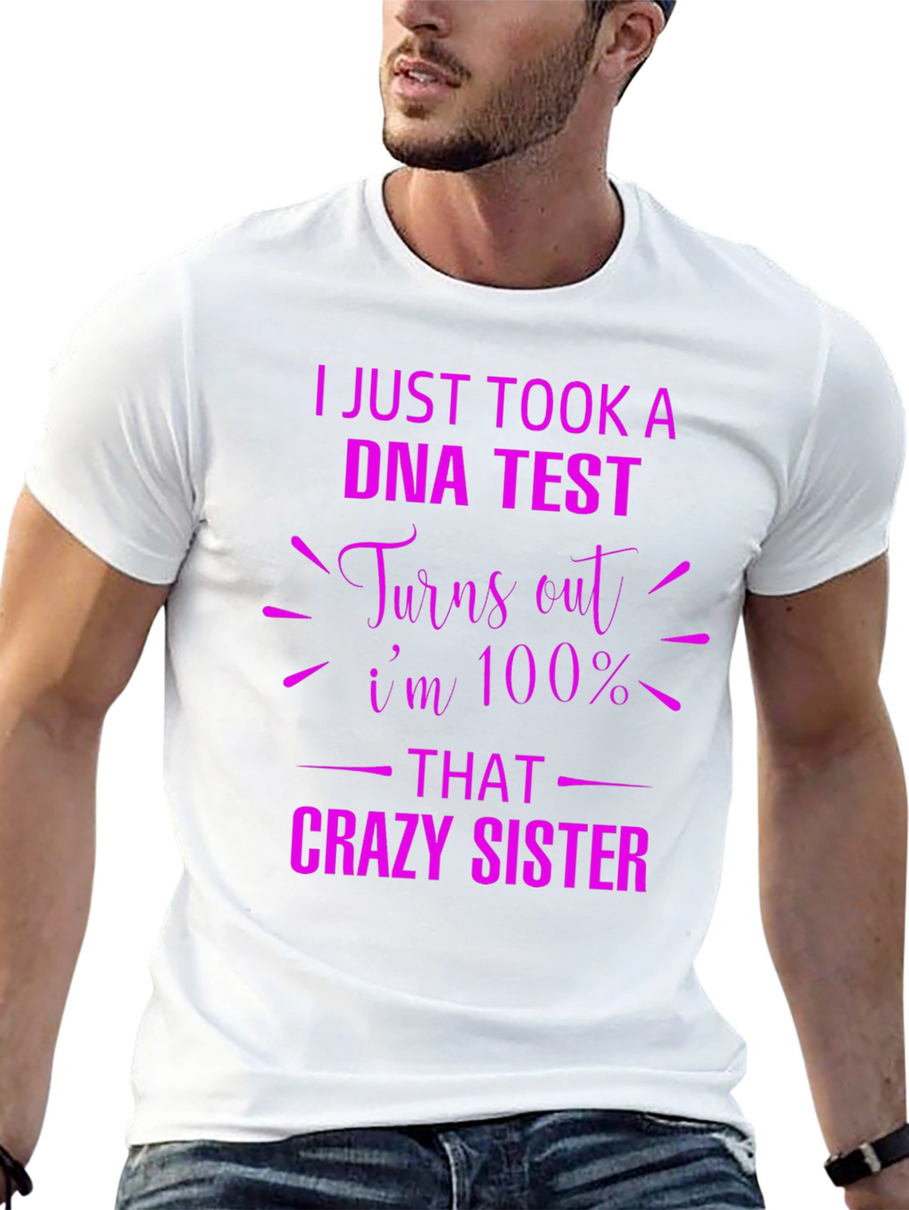 Crazy Sister DNA Test Graphic Tee